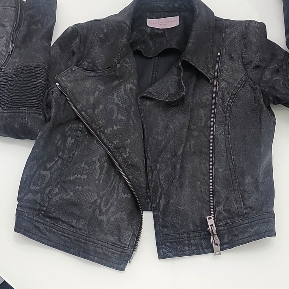 Stella McCartney snakeskin moto jacket